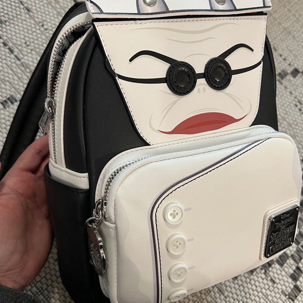 Loungefly Dr Frinkelstein Black and White Mini Backpack